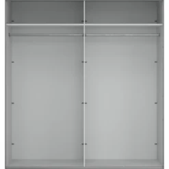 Lind nest skyvedørsgarderobe 200x220x67cm eik