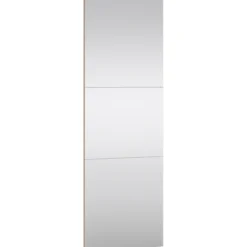 Lind nest skyvedørsgarderobe 150x220x67cm eik med speil