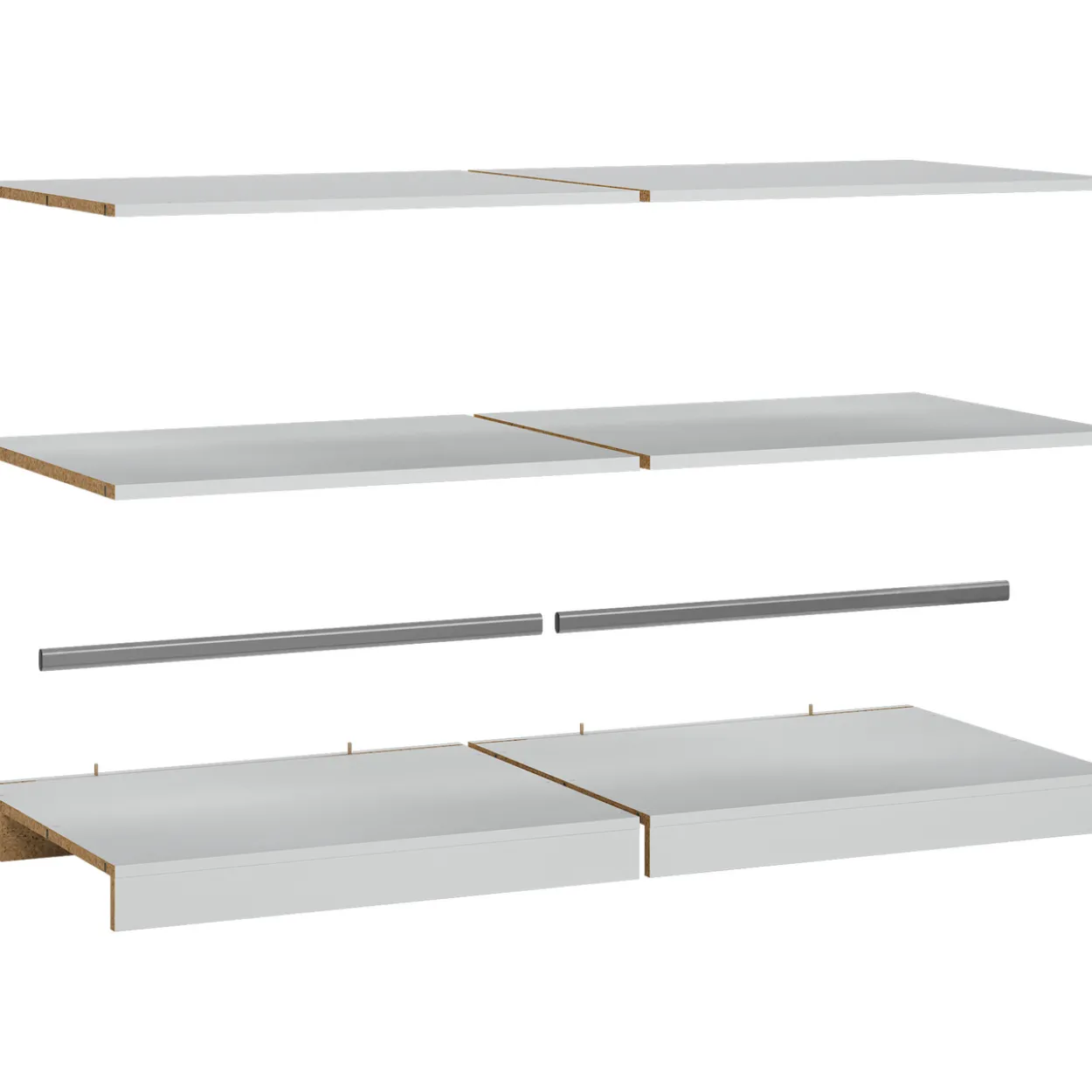 Lind nest skyvedørsgarderobe 150x220x67cm eik med speil