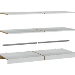 Lind nest skyvedørsgarderobe 250x220x67cm sort