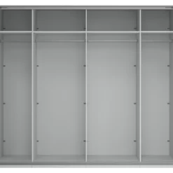Lind nest skyvedørsgarderobe 250x220x67cm eik