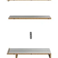 Lind nest topp/bunn/hylle/sokkel/stang lys grå 50/50