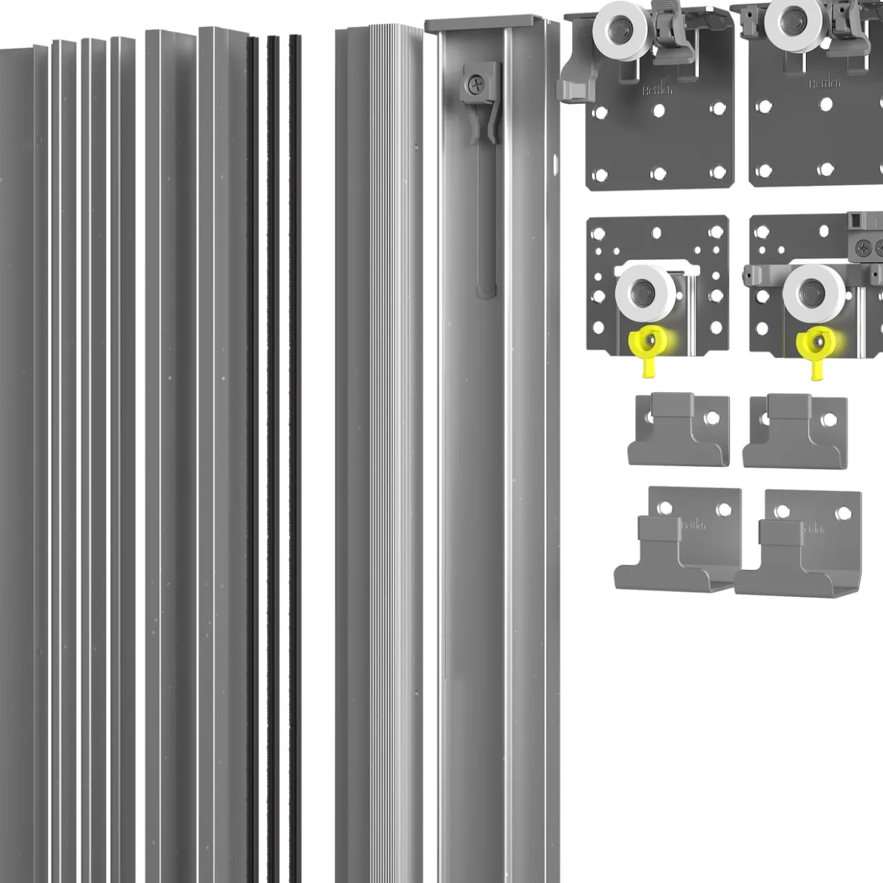 Lind nest topp/bunnskinne m/profil grå 200