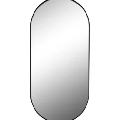 Lind oval speil m/sort ramme 40x85cm