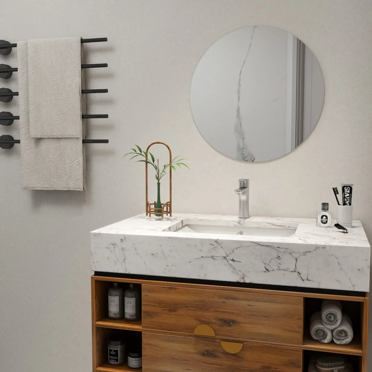 Lind speil 4 mm ø50