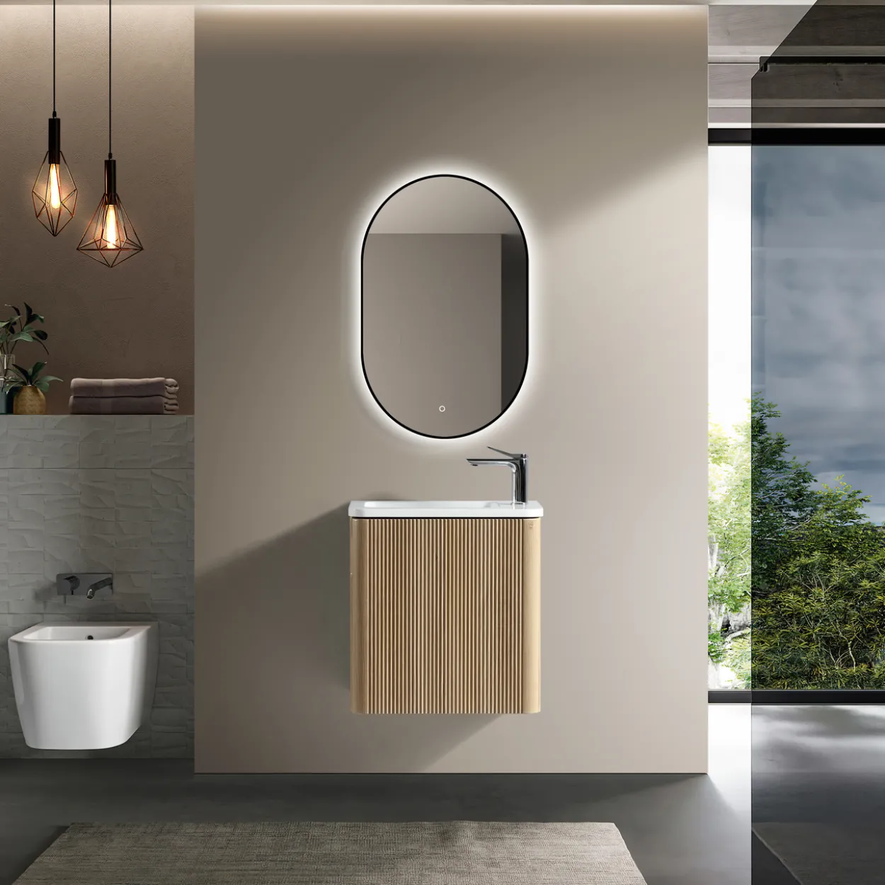 Lind timber small 50 baderomsmøbel venstre