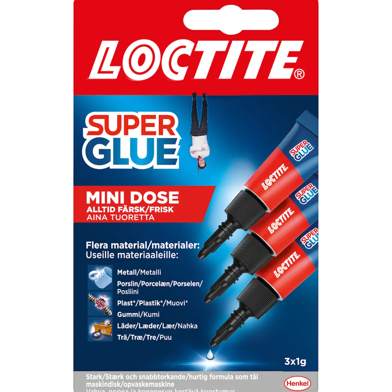 Loctite super glue mini dose 3x1g