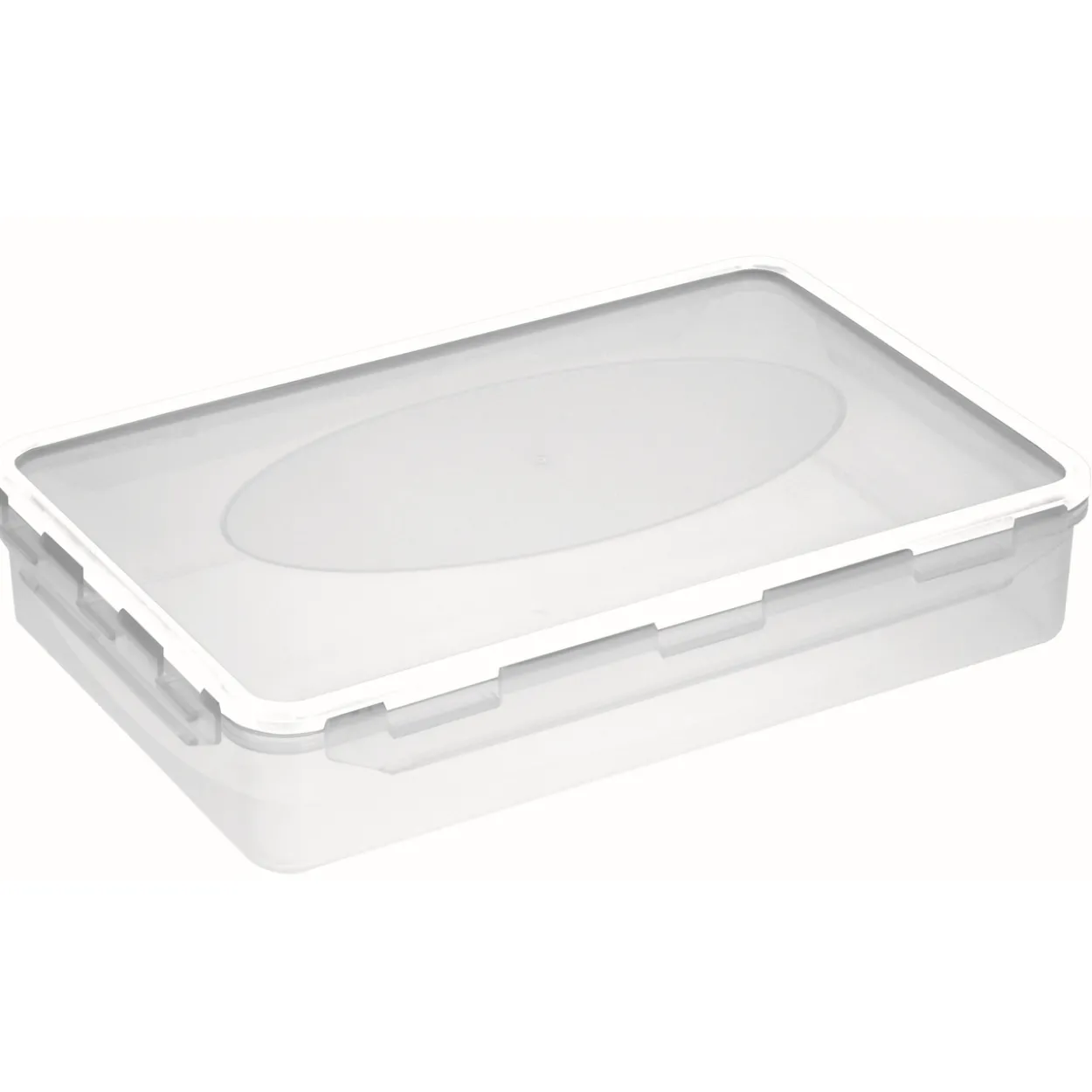 Lufttett boks transparent 2.3l hvit