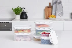 Lufttett boks transparent 5 l hvit