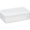 Lufttett boks transparent 1,3 l hvit
