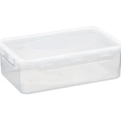 Lufttett boks transparent 1,3 l hvit
