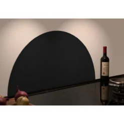 Millex beskyttelsesplate 40x80 cm buet sort glass