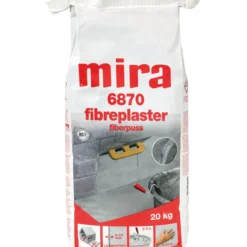 Mira 6870 hvit fibreplaster fiberpuss 20kg
