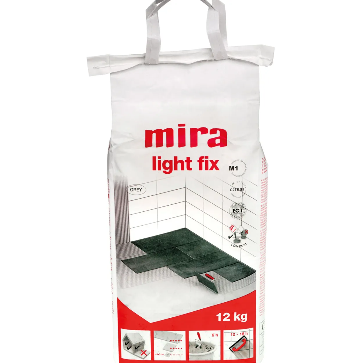 Mira light fix 12 kg grått flislim