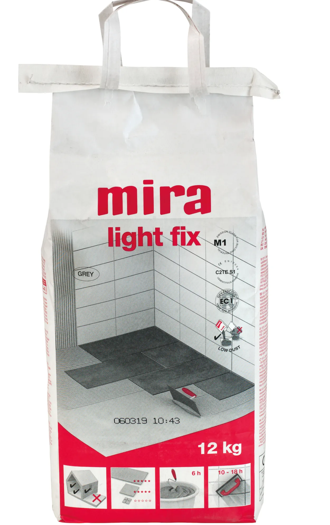 Mira light fix 12 kg grått flislim
