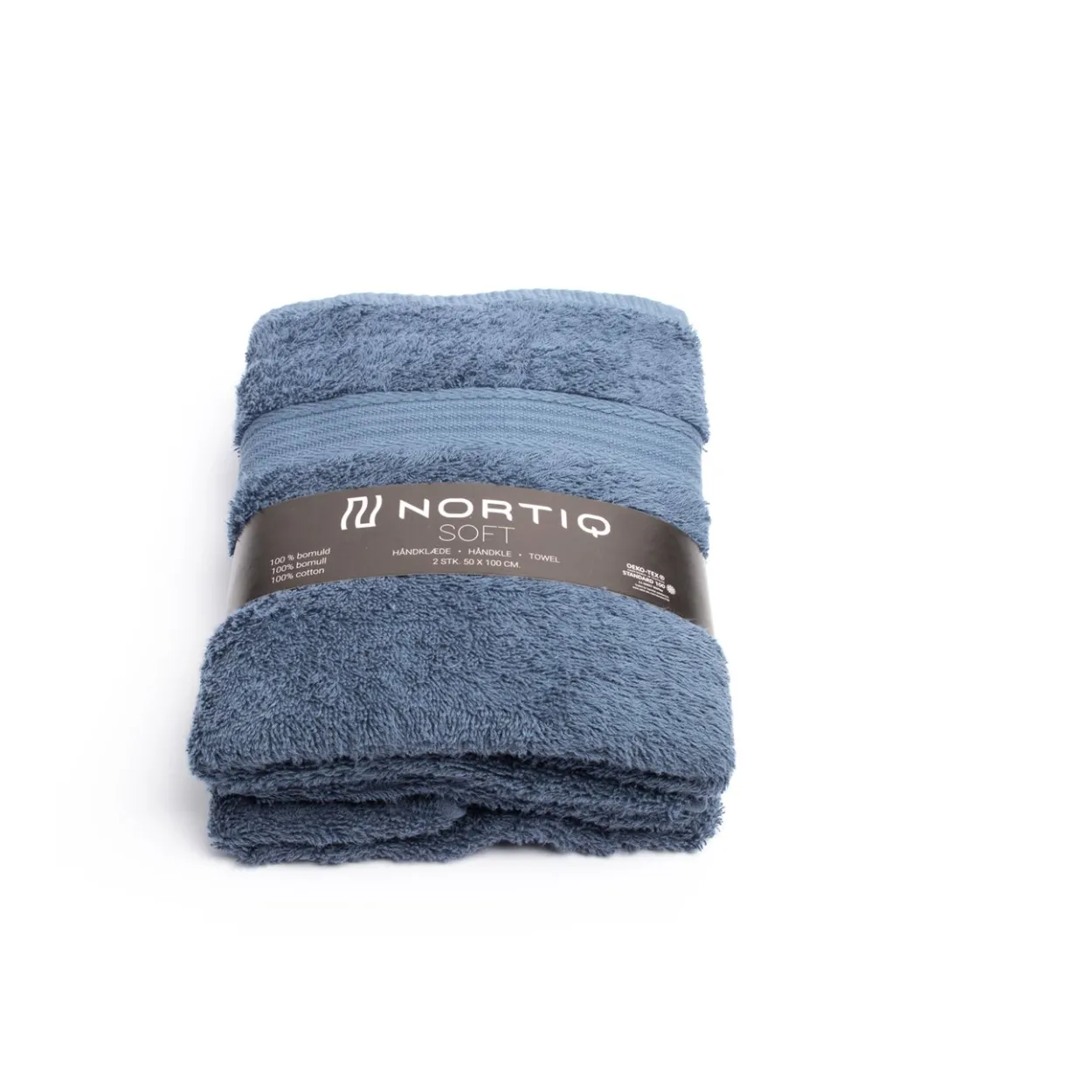 Nortiq håndklær soft 2 pk blå 50x100cm 450g