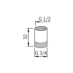Oras overgang 1/2" x 3/4"