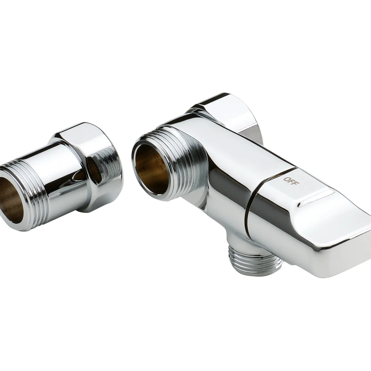 Oras vaskemaskinkran 3/4"x3/4" m/mellomstykke krom