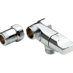 Oras vaskemaskinkran 1/2"x3/4" m/mellomstykke krom
