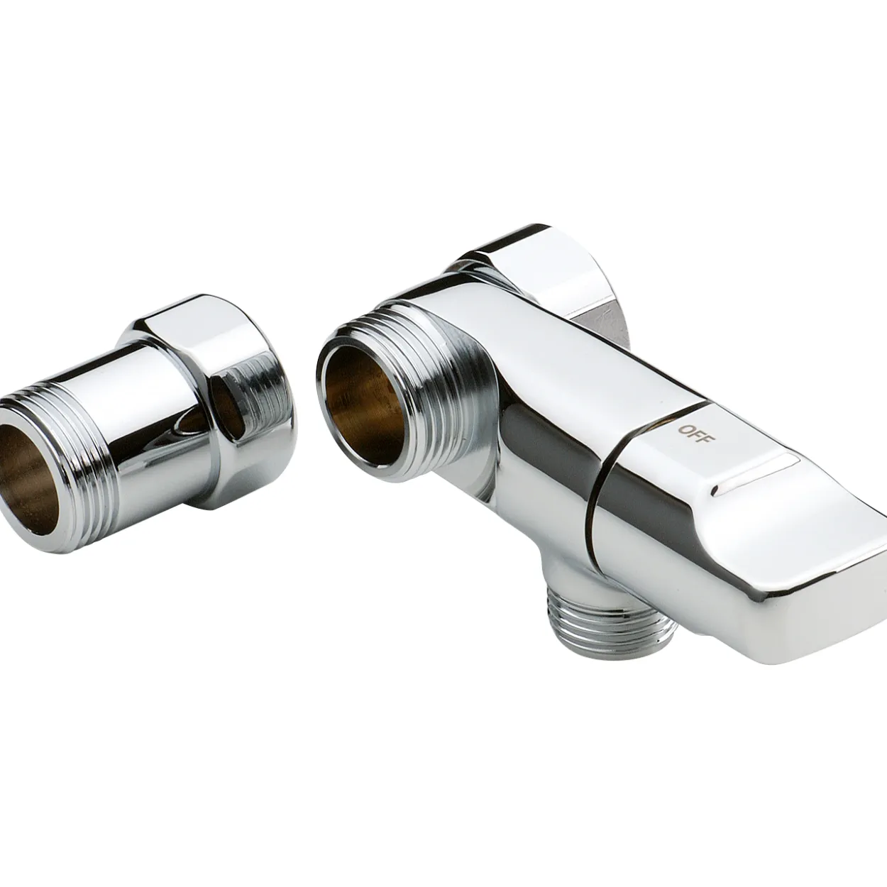 Oras vaskemaskinkran 1/2"x3/4" m/mellomstykke krom