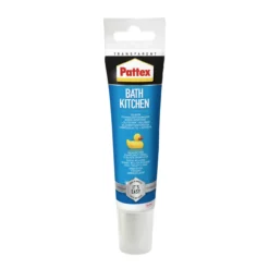 Pattex silikonfuge bad & kjøkken transparent 50ml