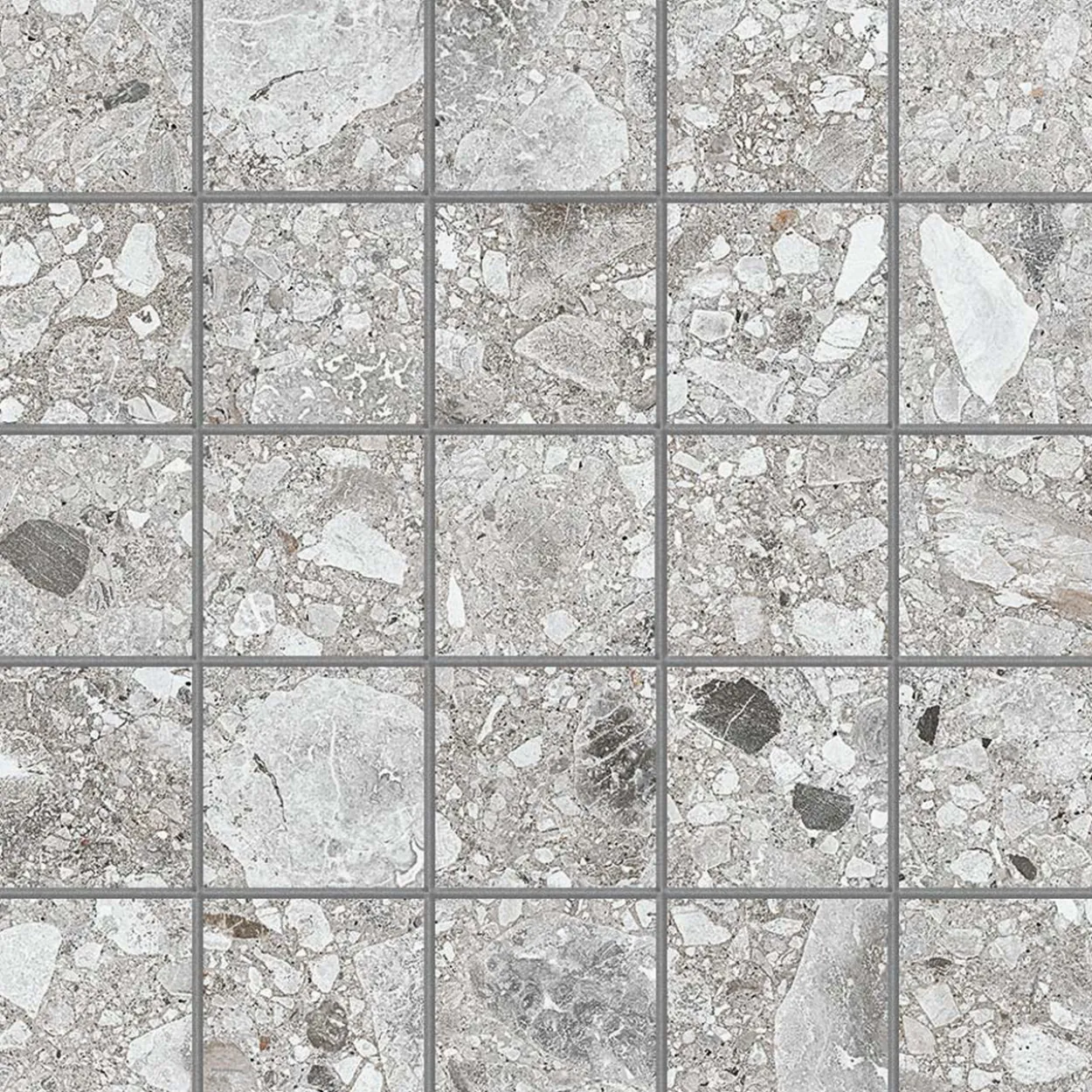 Pietre di paragone mosaico gre grigio 6x6 9mm