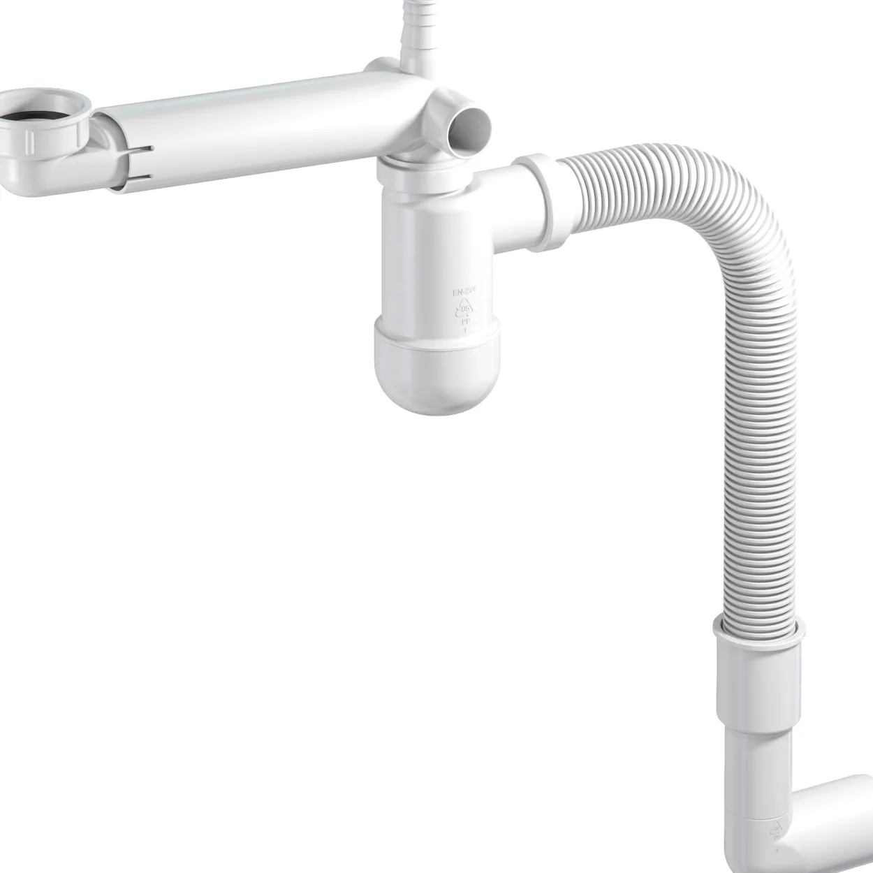 Prevex preloc 320 32mm flexrør m/vannlås hvit
