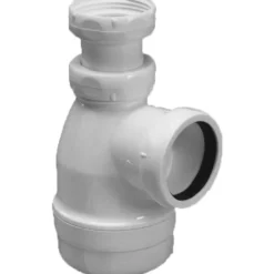 Purus vannlås 32mm m/ kupling 1 1/4" hvit plast