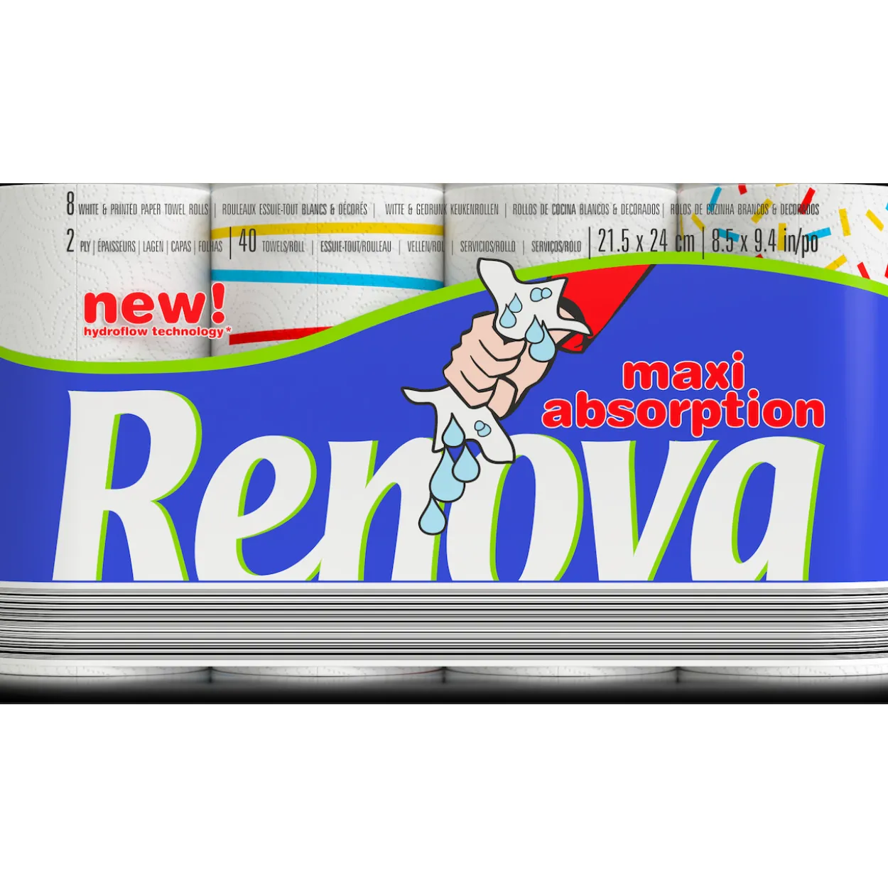 Renova maxi absorption tørkerull 8 ruller