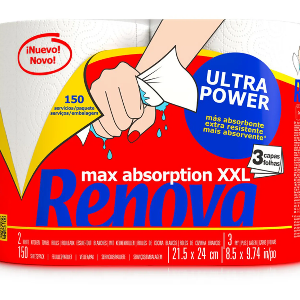 Renova maxi absorption ultrapower tørkerull xxl 2stk