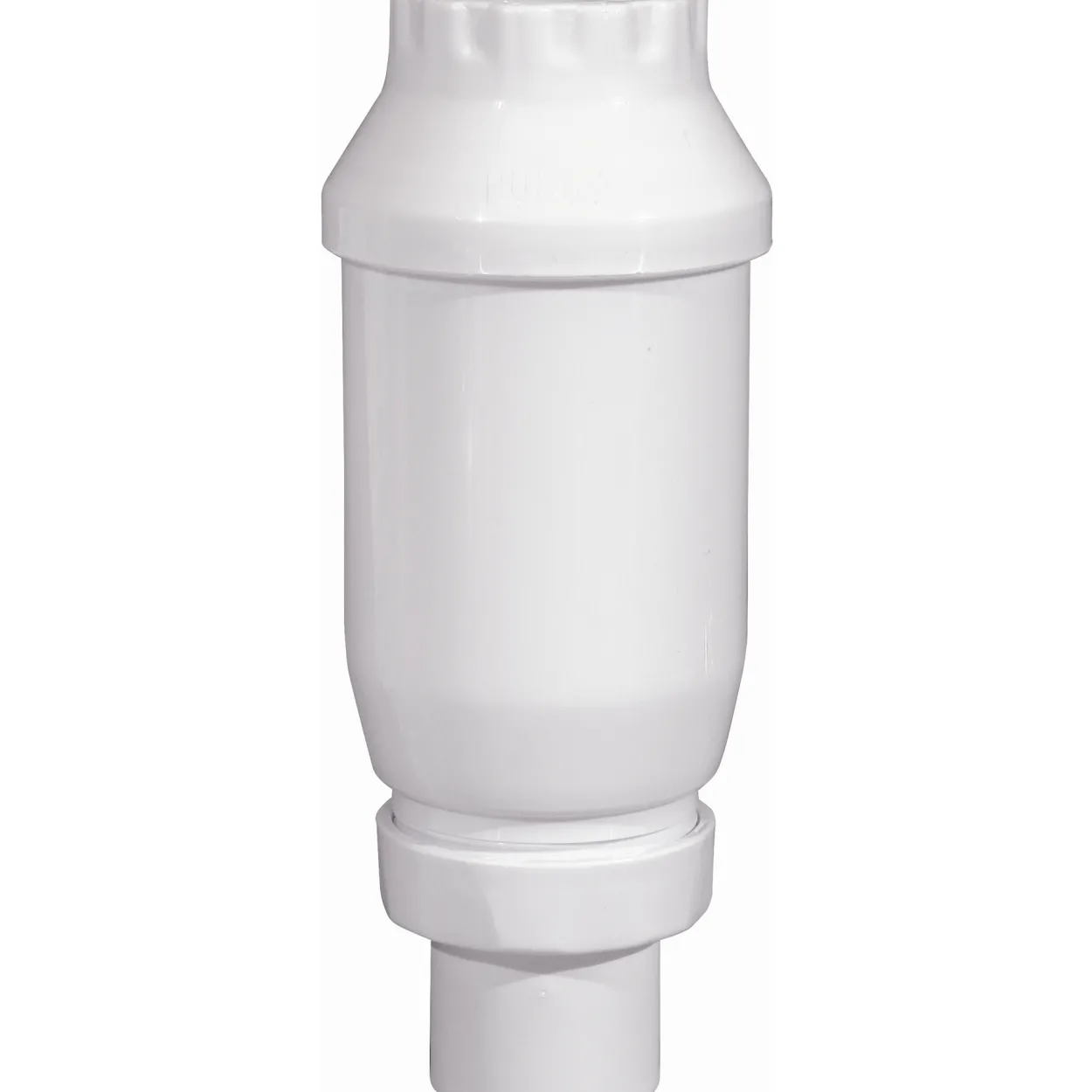Rettløpsvannlås 32mm x 1 1/4" hvit plast