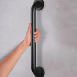Ridder assistent badekarsgrep sort alu - 45 cm.
