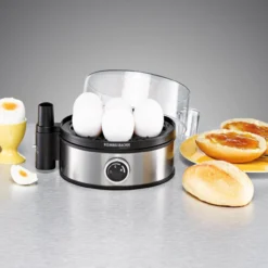 Rommelsbacher eggkoker er400,stål 400 watt1-7 egg