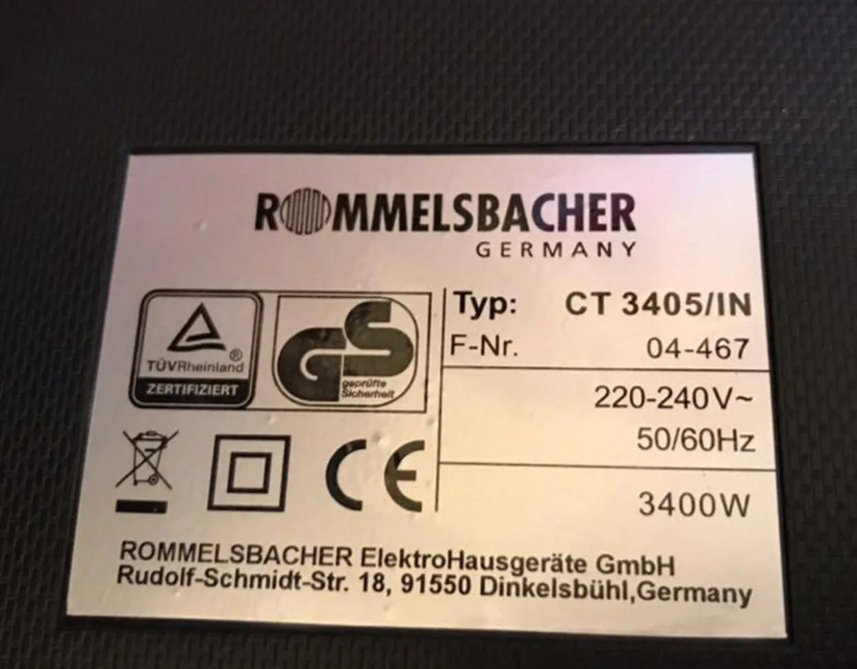 Rommelsbacher induksj.kokeplate dobbel rommelsb. 3400 watt