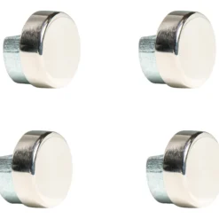Runde speilbeslag 4 stk. ø22mm, blank krom