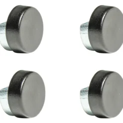 Runde speilbeslag 4 stk. ø22mm, matt sort