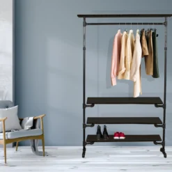 Simple racks copenhagen frittstående garderobe 4 hyller 120 cm