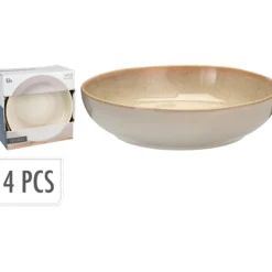 Skål stentøy ø23cm 4stk sand