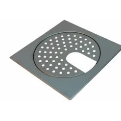 Slukrist børstet stål med uthugg 20x20 cm