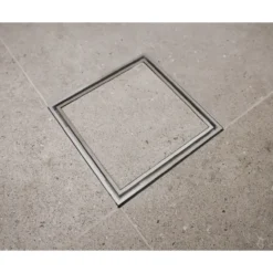 Slukrist tile in 20x20 cm børstet syrefast stål 316