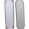 Speil aluminium oval 30x100cm sort