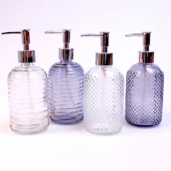 Såpepumpe glass 500ml assortert