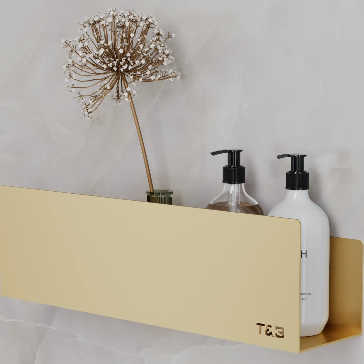 T&b hylle medium t2 børstet gull