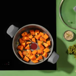 Tefal renewal gryte 24 cm m/lokk grå