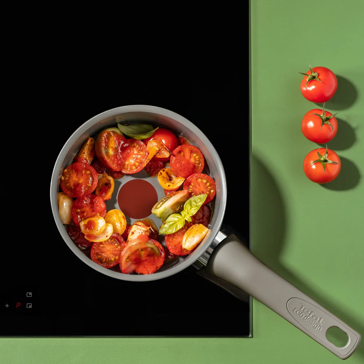 Tefal renewal kasserolle 16 cm m/lokk grå