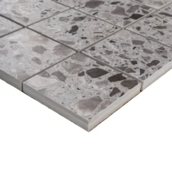 Terrazzo grey mosaikk 6x6 9mm