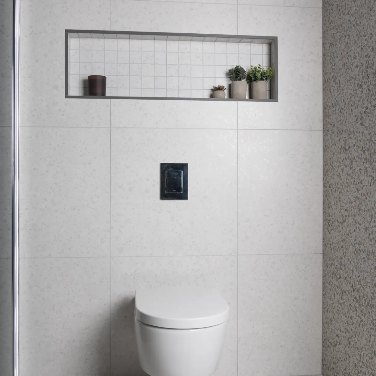 Terrazzo white mosaikk 6x6 9mm