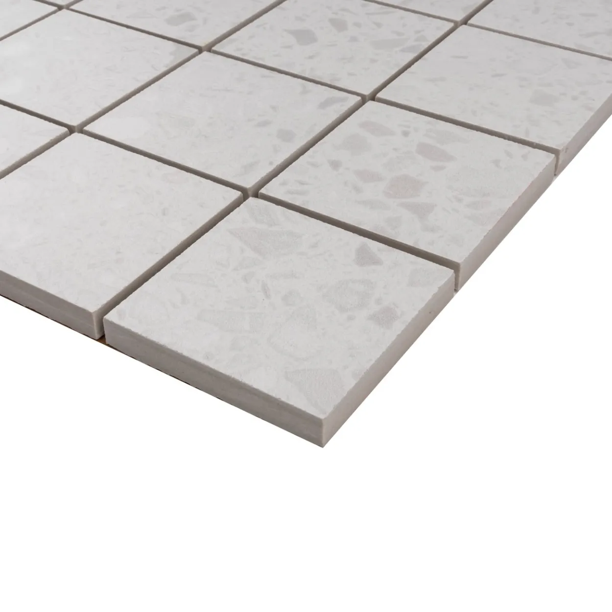 Terrazzo white mosaikk 6x6 9mm