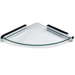 Theofils dusjhylle cannes hjørne glass krom