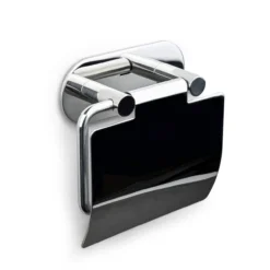 Theofils toalettpapirholder tours med lokk krom 3m-teip